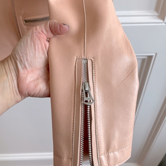 Cole Haan Blush Pink Leather Jacket - Picture 9 of 15